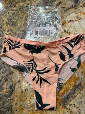 Soma Pink & Black Leaf Print Hipster Panty